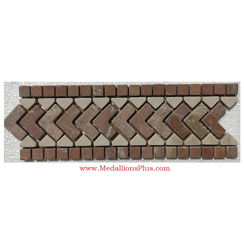 Evrett, Honed Mosaic Tile Listello 4" x 12"